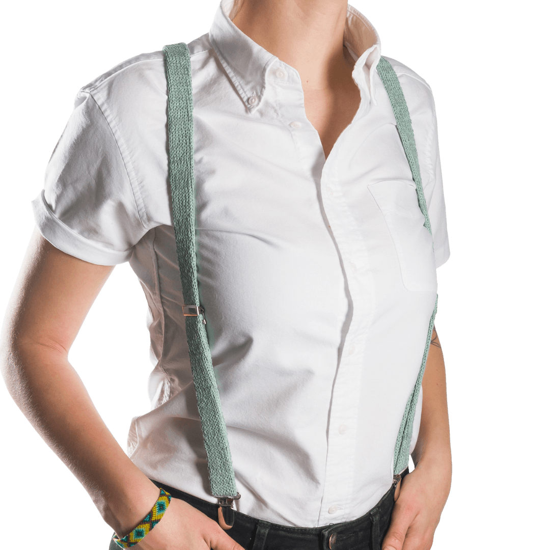 Black and Cream Suspenders / Bretels