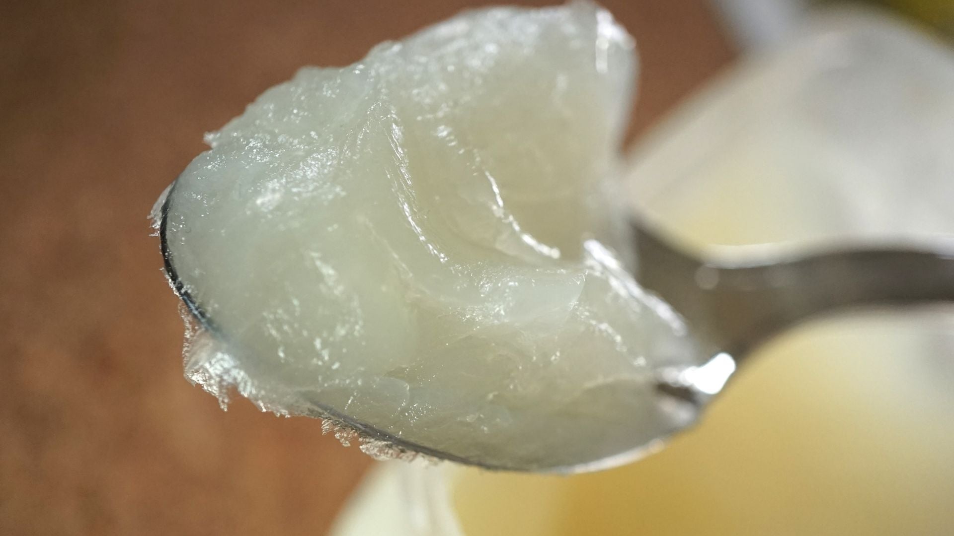 Petroleum jelly on a spoon