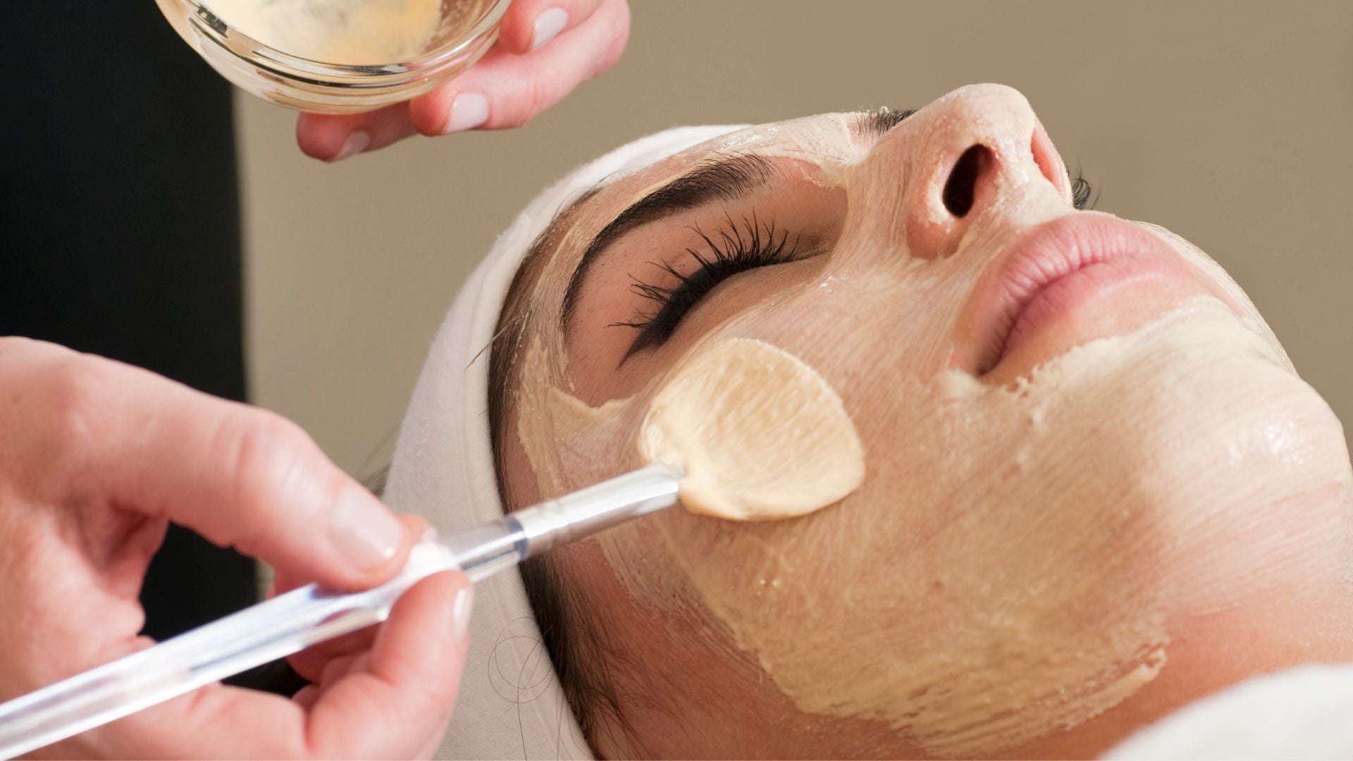 Woman getting a facial skin treatment