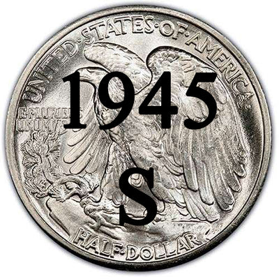 1945 D Walking Liberty Silver Half Dollar F Free Shipping With Five Items  A1