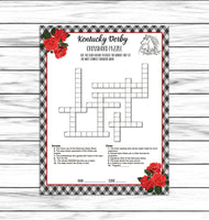 Kentucky Derby Fun Party Games Scattergories Word Search Kids Or A