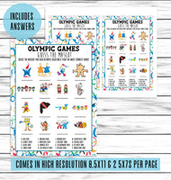 printable olympics mascot game