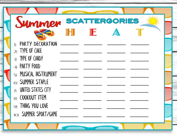 scattergories categories for church