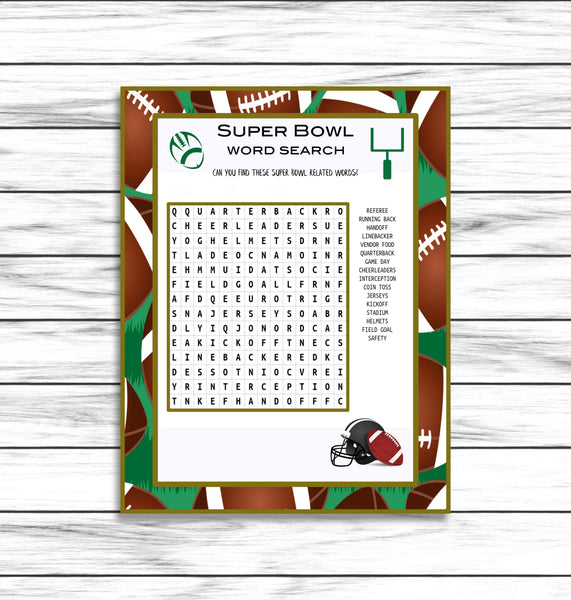 Printable Or Virtual Super Bowl Emoji Pictionary Party Game, Kids