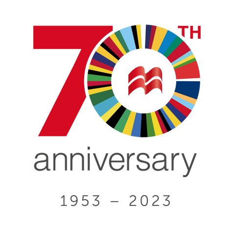 Macmillan Caribbean 70th Anniversary Logo