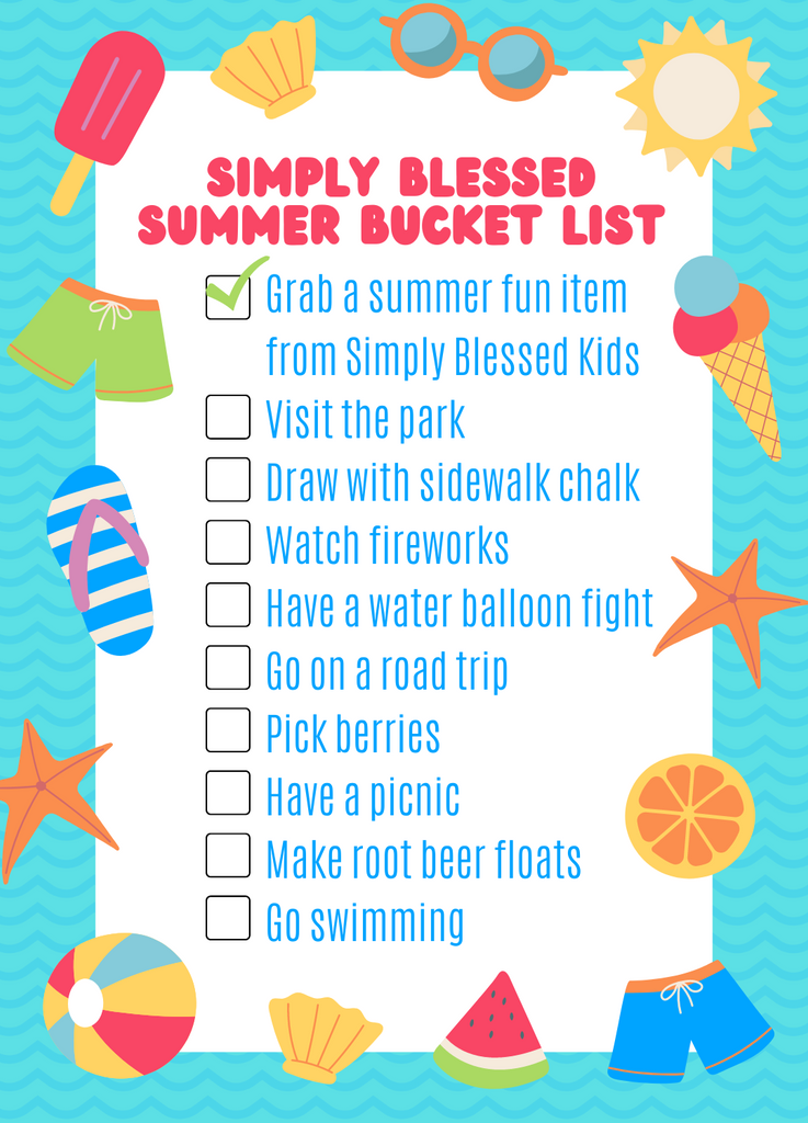 Simply Blessed Kids Summer Bucket List