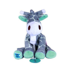 the teething pal - a fluffy friend that attaches to the top of the teether 