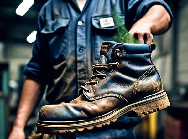 wet stinky smelly work boot