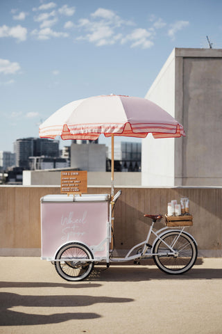 ice cream cart on roof top at hotel