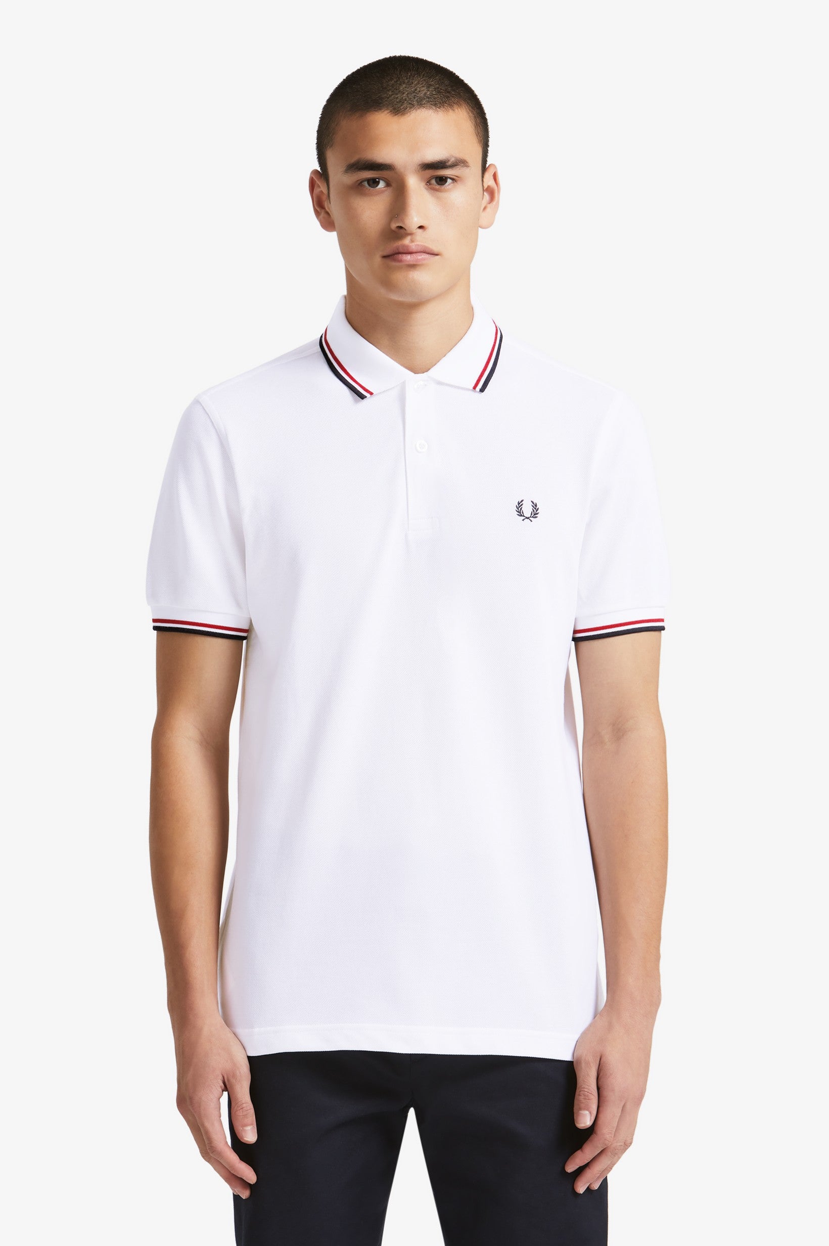 fred perry arch branded sweatshirt