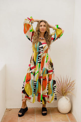 colorful mexico dress for women