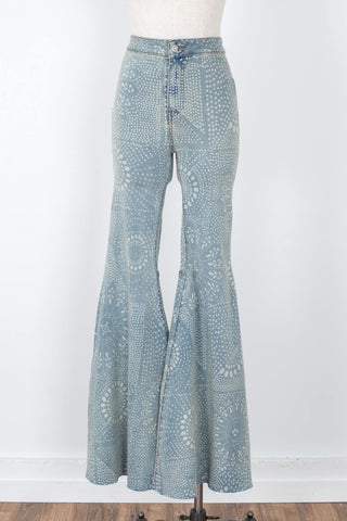 Free People Float On Flare Embroidered Jeans 