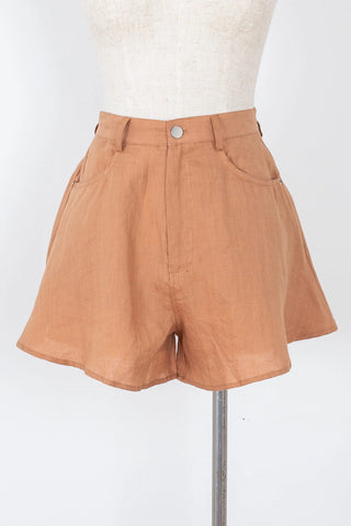 Kariella Perfect Flare Shorts Khaki Shorts 