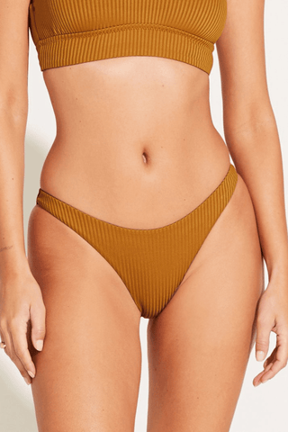 Women's gold saffron bikini bottom | Vitamin A Swim | Kariella