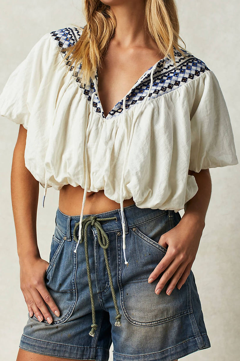 free people puff sleeve top