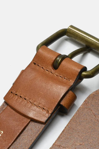 Brass Buckle Leather Belt