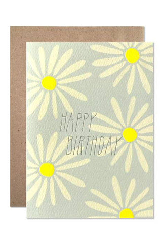 Birthday Daisies With Glitter Foil Card