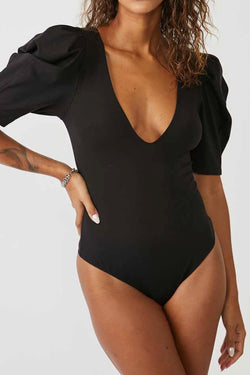 free people va va voop bodysuit black