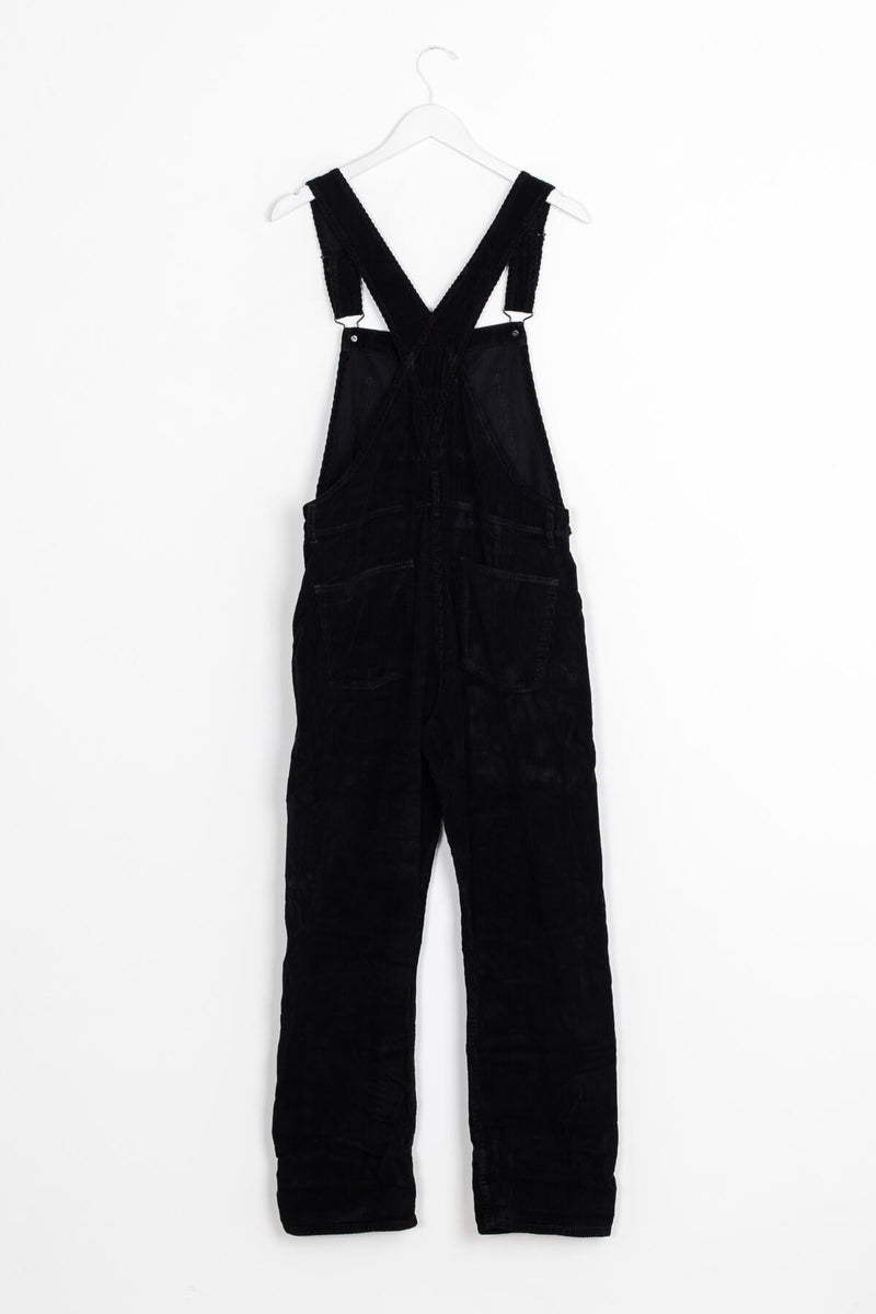 Black corduroy overall