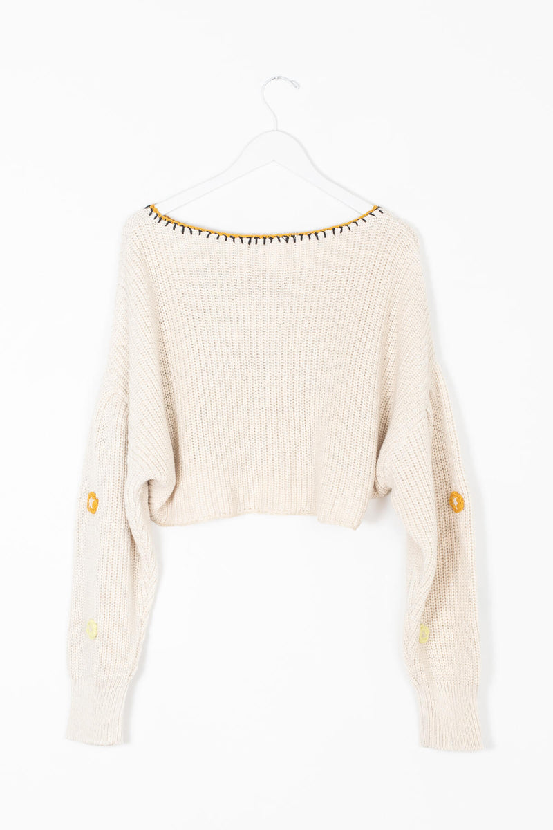 Dahlia Crochet Pullover Sweater