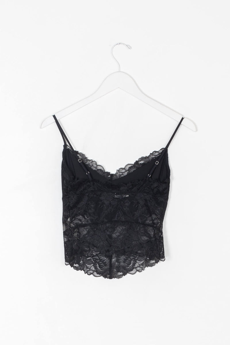 lacy black cami