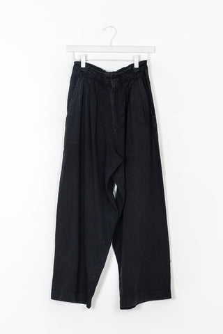 free people lotta love linen trouser black