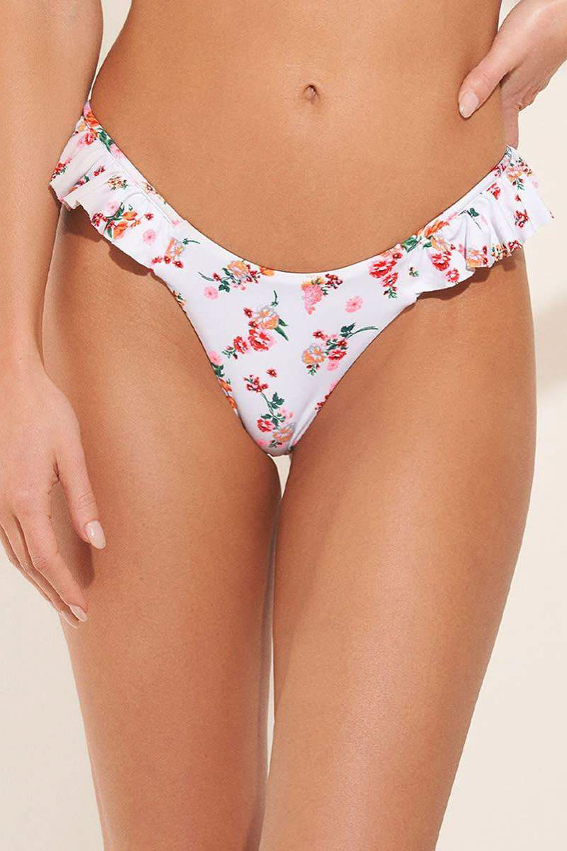 floral print bikini bottoms maaji reversible ruffles