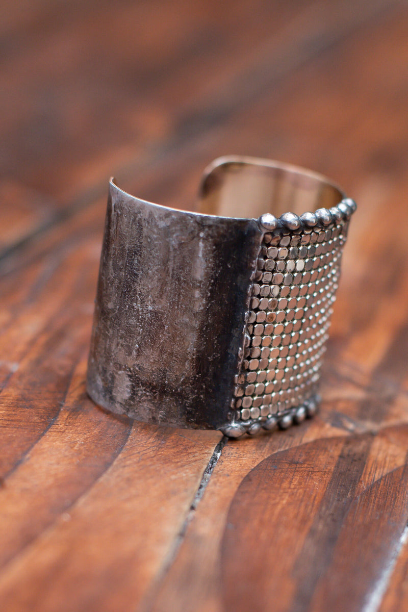 mikal winn mesh silver cuff