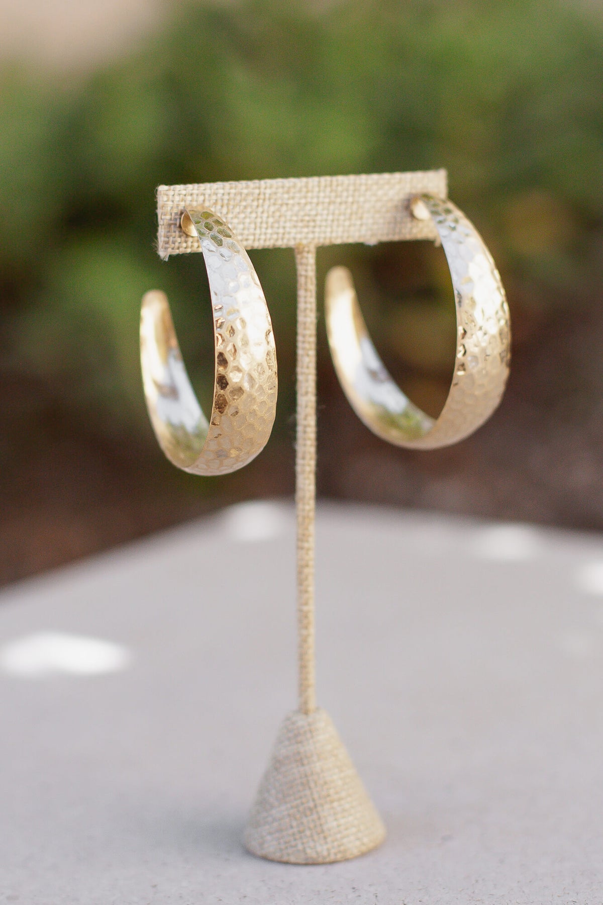 Kariella Earrings Classic Gold Hoop Earrings Classic Gold Hoops Hammered Gold Hoop Earrings