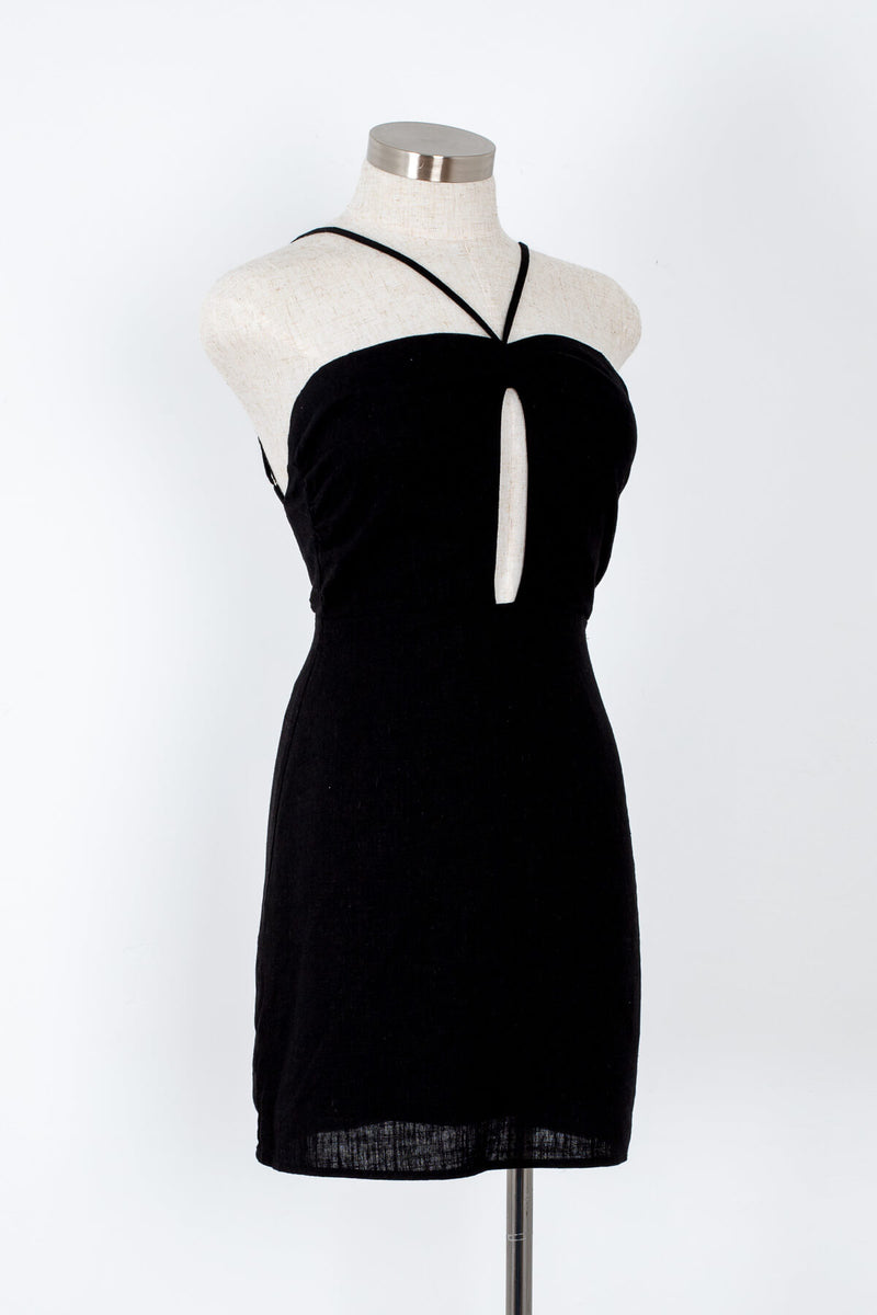 Women's black cutout mini dress | Kariella