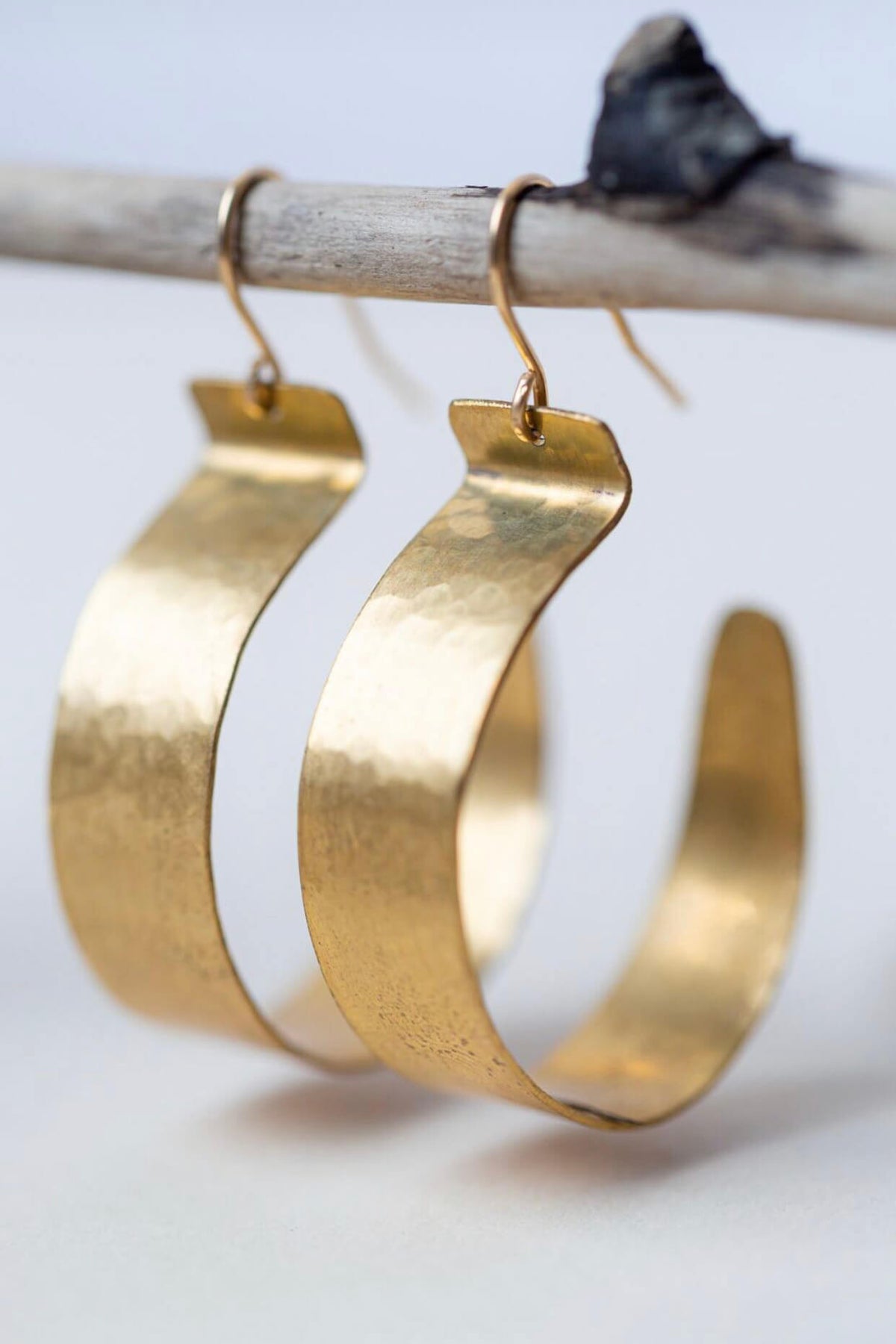Desert Moon Designs Crescent Sierra Hoops Gold Earrings