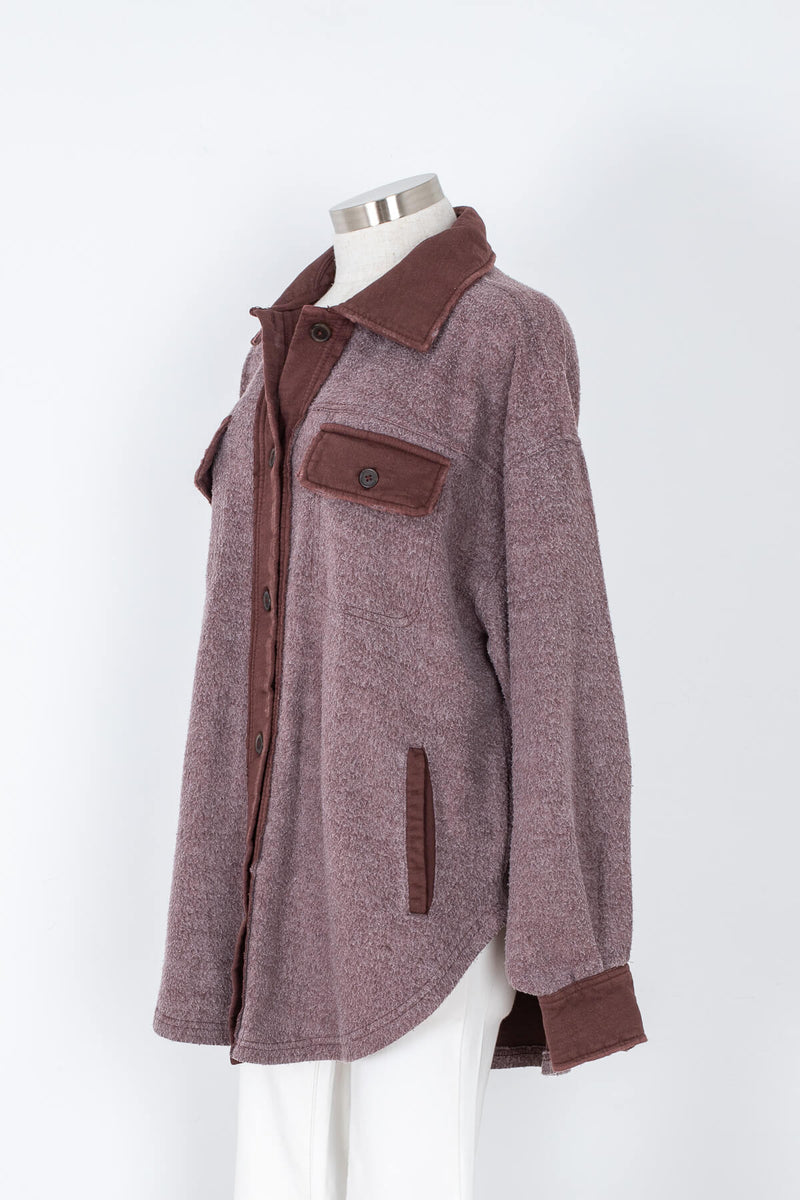 Women's dark brown soft jacket | Kariella