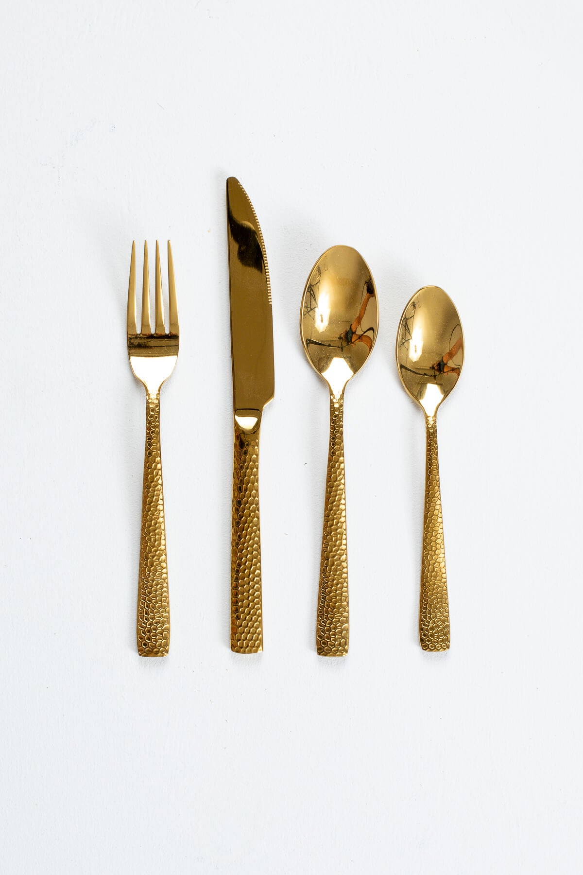 bloomingville gold cutlery set hammered gold cutlery set gold silverware set
