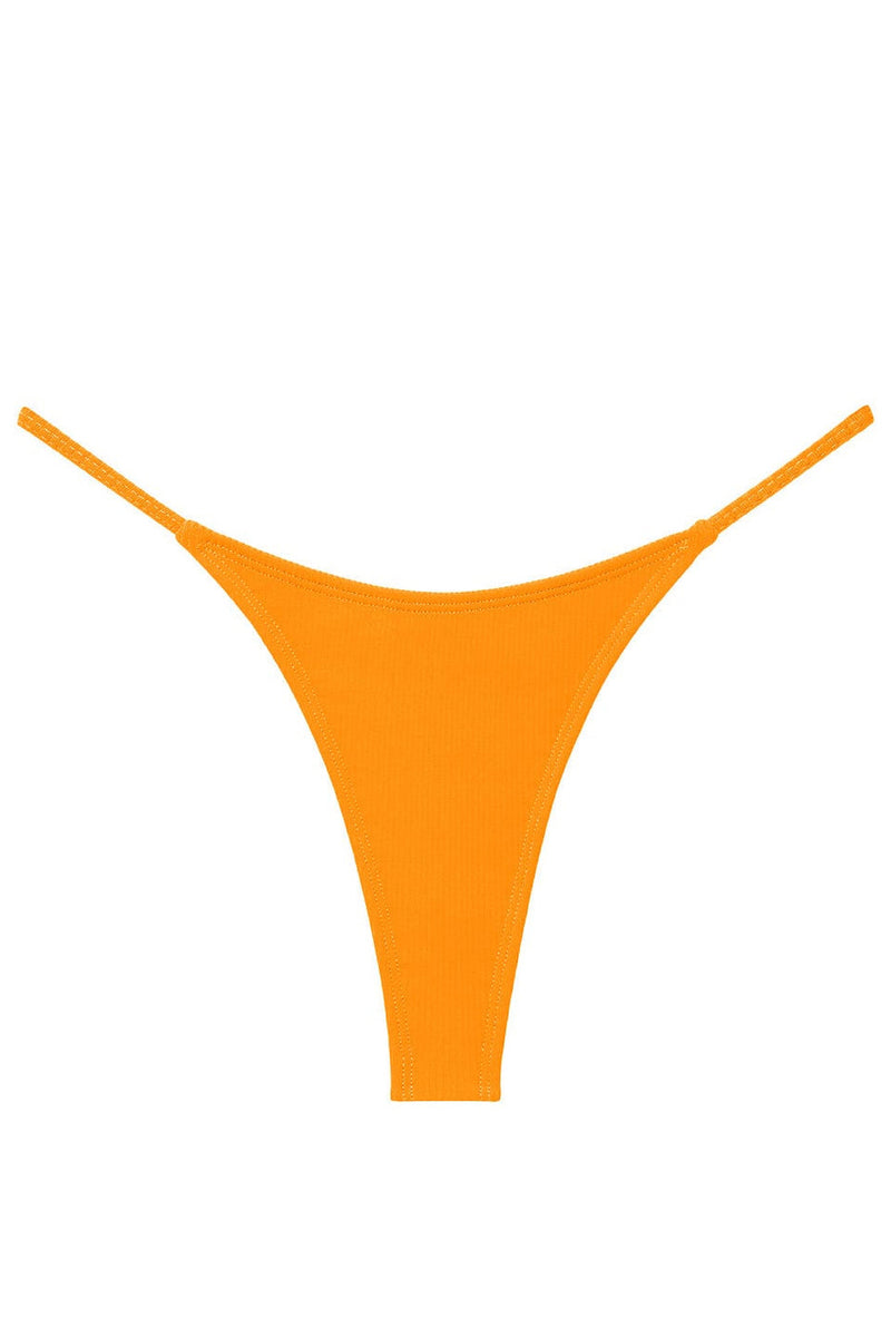 orange ribbed bikini montce