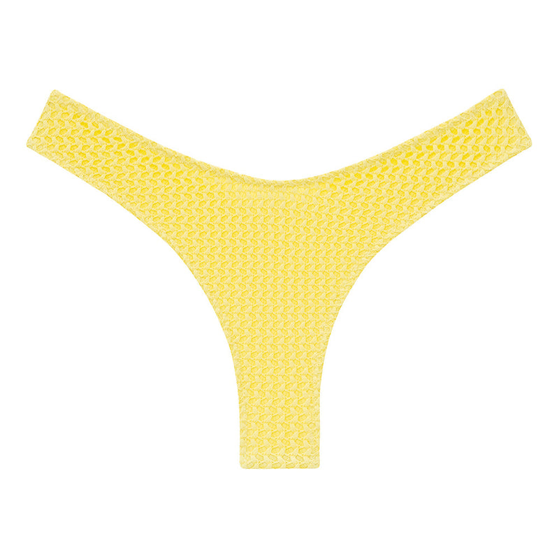 yellow textured bikini bottom