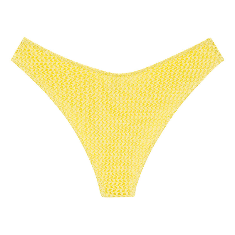 cheeky yellow crochet bikini bottom