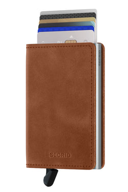 secrid slim wallet cognac