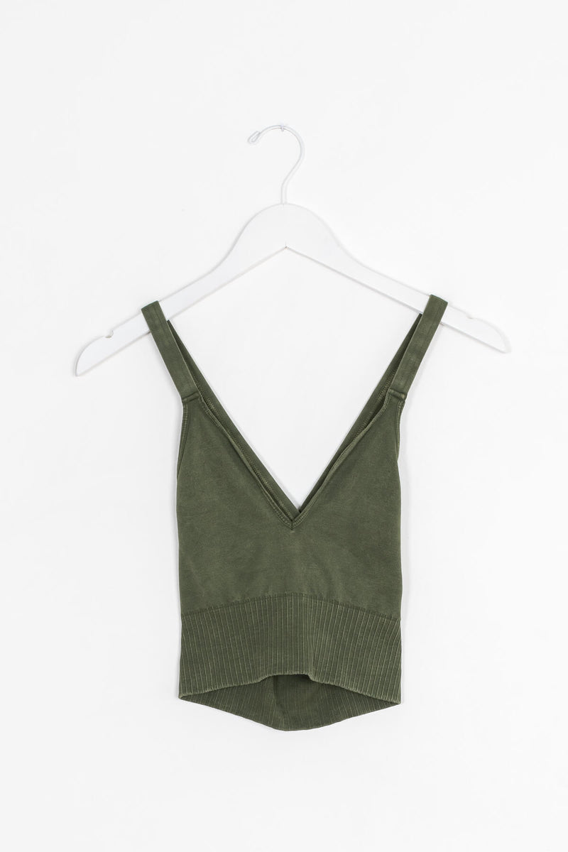 olive good karma crop top