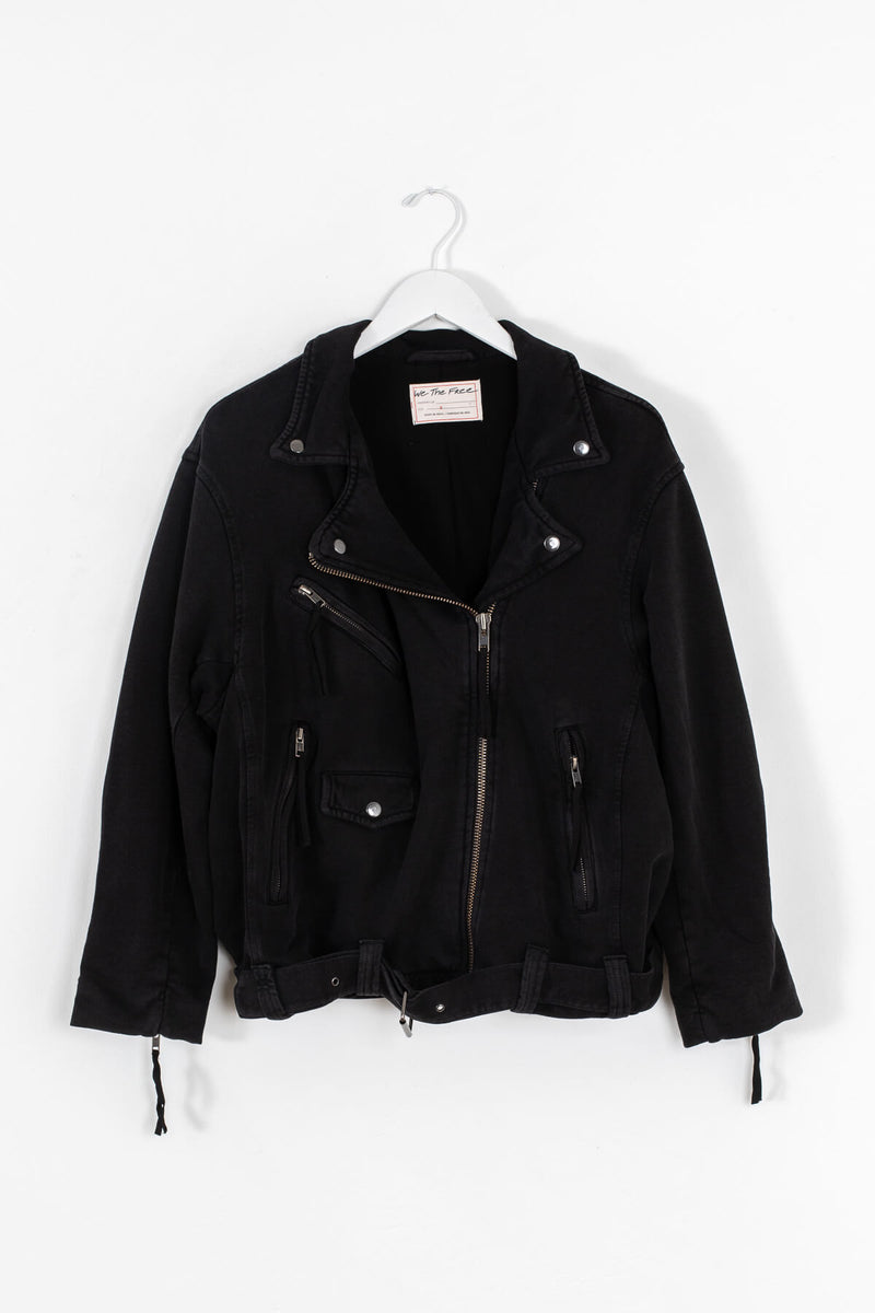 Women's black moto jacket | Free People | Kariella