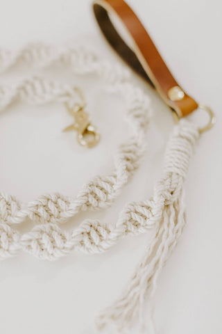 Spiral Knot Macrame Dog Leash - Kariella