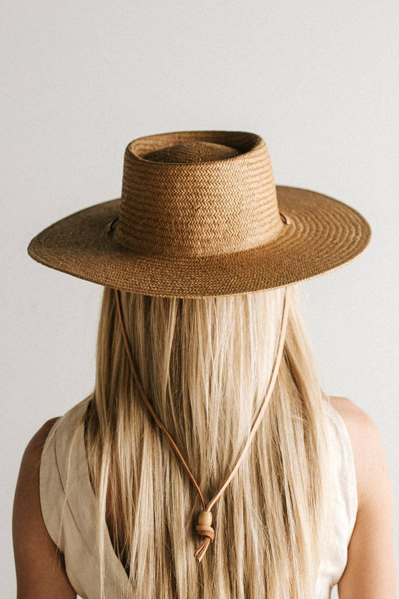 Gigi Pip Aiden Straw Pork Pie Hat Natural