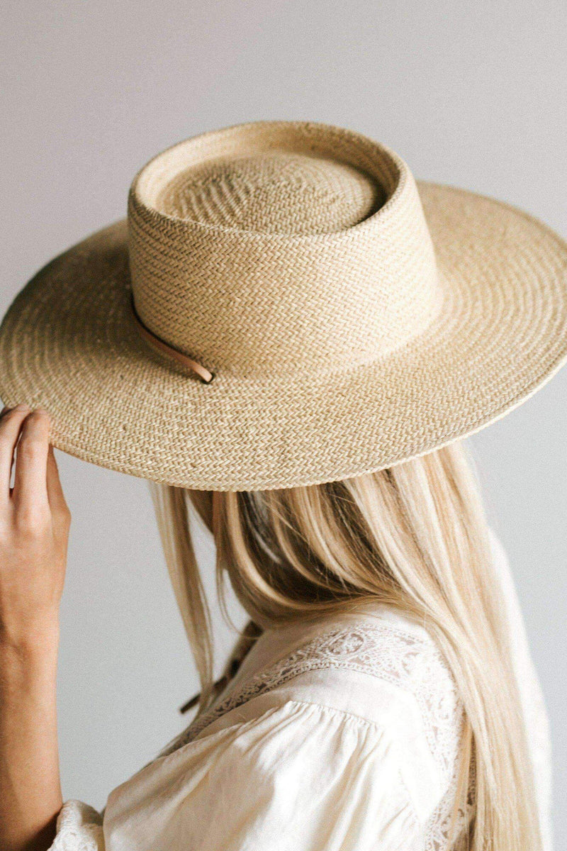 Gigi Pip Aiden Straw Pork Pie Hat Cream