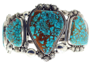 Turquoise Mountain Turquoise set in Ben Begay bracelet