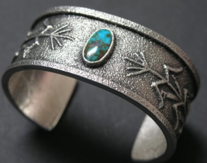 Tyrone Turquoise in Darryl Dean Begay Cuff