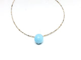 Aquamarine Teardrop Necklace