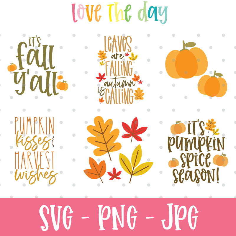 Download Fall Bundle SVG Cut File - Love The Day Printable Library