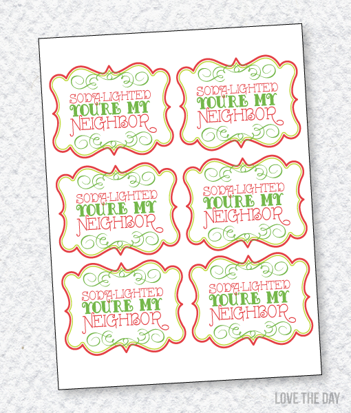 SodaLighted Christmas Gift Tags Love The Day Printable Library