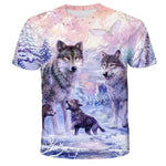 Lovers Wolf Printed T shirts Men 3D T-Shirts Drop Ship Top Tee Short Sleeve Camiseta Round Neck Tshirt Fashion Casual Brand