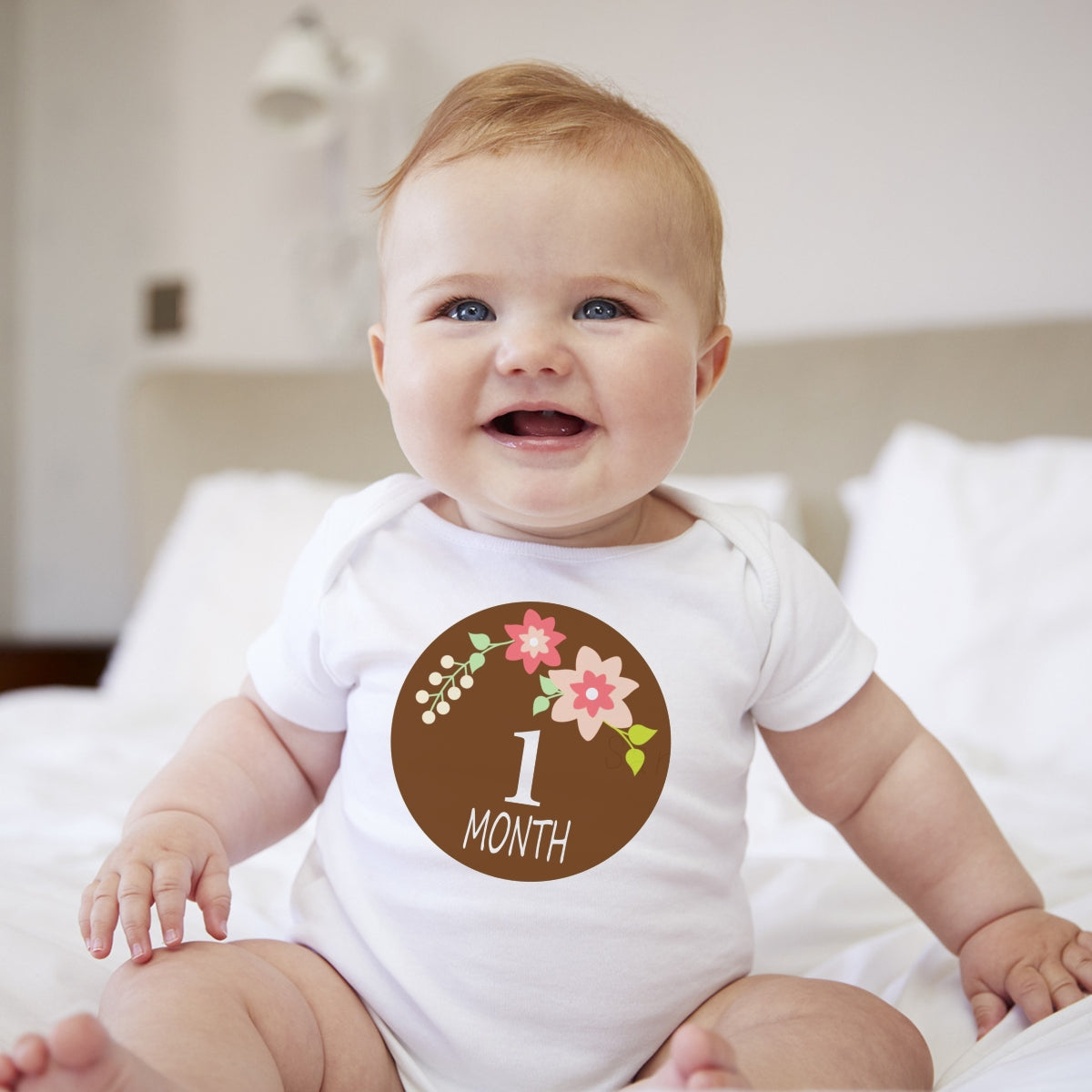 Baby Custom Monthly Onesies - Earth Blooms - MYSTYLEMYCLOTHING
