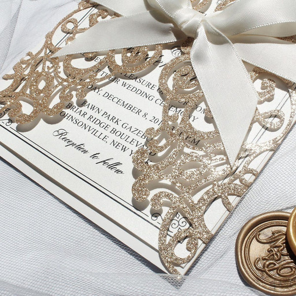 glitter-gold-invitation-cards-for-wedding bridal-cards